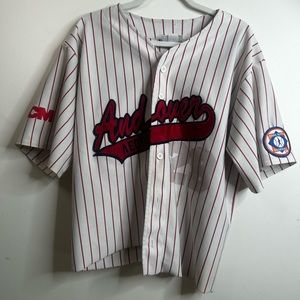 Vintage Striped Cutoff Baseball Jersey